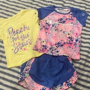 Champion EUC Girls Athletic Activewear Set